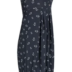 Styleboom Fashion Damen Mini Bandeau Kleid Anker Muster Navy Blau Weiss -Diven Art Verkäufe 18067690 1