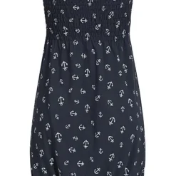 Styleboom Fashion Damen Mini Bandeau Kleid Anker Muster Navy Blau Weiss -Diven Art Verkäufe 18067690 2