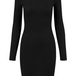 Urban Classics Damen Ribbed Mini Langarm Kleid Schwarz 8 Urban Classics Damen Ribbed Mini Langarm Kleid Schwarz -Diven Art Verkäufe 18114064 1
