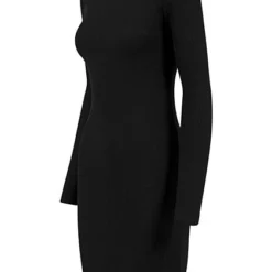 Urban Classics Damen Ribbed Mini Langarm Kleid Schwarz 9 Urban Classics Damen Ribbed Mini Langarm Kleid Schwarz -Diven Art Verkäufe 18114064 2