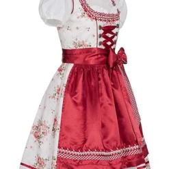 Seventyseven Lifestyle Damen Dirndl Kleid Mit Schürze & Bluse Rot Weiss -Diven Art Verkäufe 19089019 1