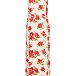 JACQUELINE DE YONG JDY By ONLY Damen V-Neck Maxi Kleid Mit Bindegürtel Blumen Muster Shell Rosa -Diven Art Verkäufe 20052512 2