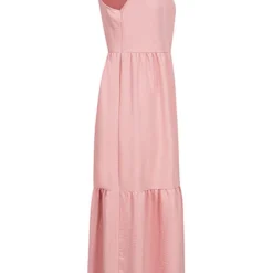 Hailys Damen Puffer Maxi Kleid Schleife Hinten Rosa -Diven Art Verkäufe 20062842 1