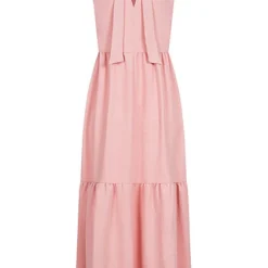 Hailys Damen Puffer Maxi Kleid Schleife Hinten Rosa -Diven Art Verkäufe 20062842 2