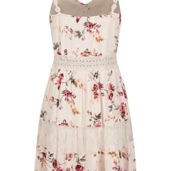 ONLY Damen NOOS V-Neck Mini Kleid Rosen Print 2-lagig Creme Brulee Beige 9 ONLY Damen NOOS V-Neck Mini Kleid Rosen Print 2-lagig Creme Brulee Beige -Diven Art Verkäufe 21041567 3