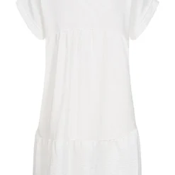 Styleboom Fashion Damen V-Neck Stufen Kleid Weiss -Diven Art Verkäufe 21046591 2