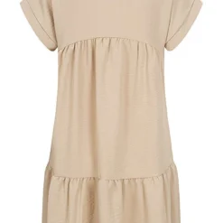 Styleboom Fashion Damen V-Neck Stufen Kleid Beige -Diven Art Verkäufe 21046594 2