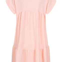 Styleboom Fashion Damen V-Neck Stufen Kleid Hell Rosa -Diven Art Verkäufe 21046595 2