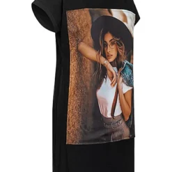 Styleboom Fashion Damen T-Shirt Kleid Woman Hat Print Schwarz 6 Styleboom Fashion Damen T-Shirt Kleid Woman Hat Print Schwarz -Diven Art Verkäufe 21046604 1