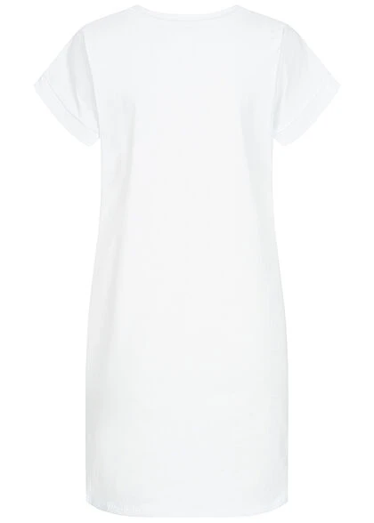 Styleboom Fashion Damen T-Shirt Kleid Woman Picture Print Weiss 5 Styleboom Fashion Damen T-Shirt Kleid Woman Picture Print Weiss – Bild 3
