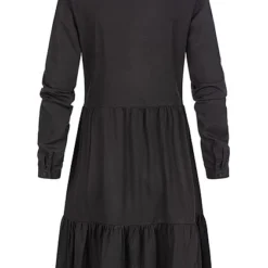 VILA Damen NOOS Langarm Viskose Blusenhemd Kleid Knopfleiste Schwarz 7 VILA Damen NOOS Langarm Viskose Blusenhemd Kleid Knopfleiste Schwarz -Diven Art Verkäufe 21052800 2