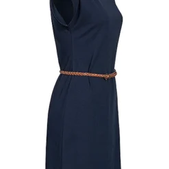 Seventyseven Lifestyle Damen Mini T-Shirt Kleid Inkl. Bindegürtel Navy Blau -Diven Art Verkäufe 21054067 1