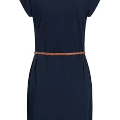 Seventyseven Lifestyle Damen Mini T-Shirt Kleid Inkl. Bindegürtel Navy Blau -Diven Art Verkäufe 21054067 2