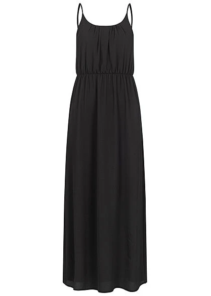 Vero Moda Damen NOOS Maxi Kleid Taillengummibund Schwarz 3 Vero Moda Damen NOOS Maxi Kleid Taillengummibund Schwarz
