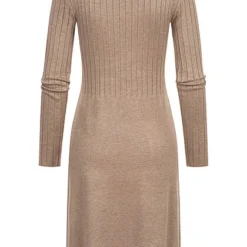 Hailys Damen Kleid Strickkleid Mit Rundhalsausschnitt Struktur Muster Rosa Braun -Diven Art Verkäufe 21092151 2