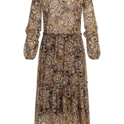 Hailys Damen Maxi Kleid Mit Gestuften Volants Multicolor Schwarz -Diven Art Verkäufe 21092156 2