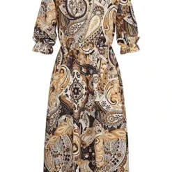 Hailys Damen Midi Kleid 3/4 Ärmel Blumen Print Multicolor Beige 7 Hailys Damen Midi Kleid 3/4 Ärmel Blumen Print Multicolor Beige -Diven Art Verkäufe 21092157 2
