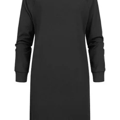 Clodus Damen Kleid Midi Longsleeve Schwarz