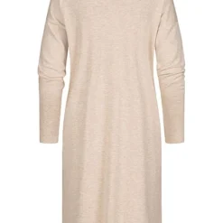Clodus Damen Oversized Viskose Kleid Mit Ballonärmeln Beige -Diven Art Verkäufe 21103048 2