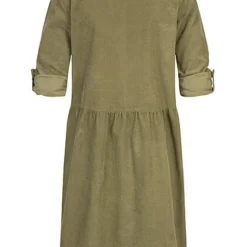 Styleboom Fashion Damen Kleid Turn-Up Mit Knopfleiste Oliv Grün -Diven Art Verkäufe 21106727 3