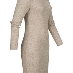Styleboom Fashion Damen Rippoptik Kleid Longsleeve Beige 6 Styleboom Fashion Damen Rippoptik Kleid Longsleeve Beige -Diven Art Verkäufe 21106919 1
