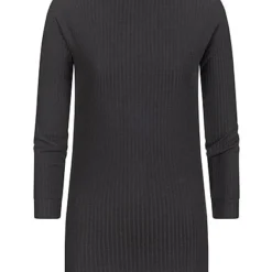 ONLY Kids Mädchen Kleid High Neck Ripp-Optik Schwarz