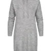 Clodus Damen Hoodie Kleid Strickkleid Mit Kapuze Hell Grau Melange -Diven Art Verkäufe 21110230