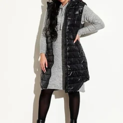 Clodus Damen Hoodie Kleid Strickkleid Mit Kapuze Hell Grau Melange -Diven Art Verkäufe 21110230 3