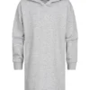 ONLY Kids Mädchen Sweat Kleid Mitr Kapuze Hell Grau Melange -Diven Art Verkäufe 21120618