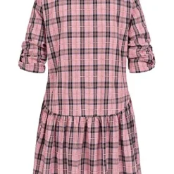 ONLY Damen 3/4 Arm Hemdblusen Kleid Mit Knopfleiste & Karo Muster Aurora Pink 9 ONLY Damen 3/4 Arm Hemdblusen Kleid Mit Knopfleiste & Karo Muster Aurora Pink -Diven Art Verkäufe 22010073 3