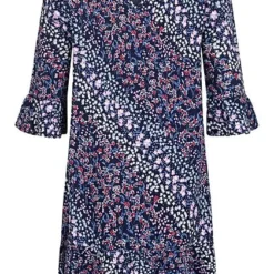 ONLY Kids Mädchen 3/4 Arm Frill Kleid Mit Blumen Muster Evening Blau Rosa -Diven Art Verkäufe 22010259 2