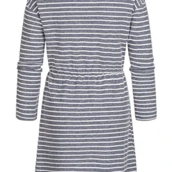 ONLY Kids Mädchen Kleid Mit Langen Ärmeln Dekoschleife Streifen Muster Blau Weiss -Diven Art Verkäufe 22020426 2