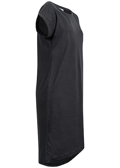 VILA Damen NOOS Midi Kleid Kurzarm Und Rundhals Schwarz 4 VILA Damen NOOS Midi Kleid Kurzarm Und Rundhals Schwarz – Bild 2