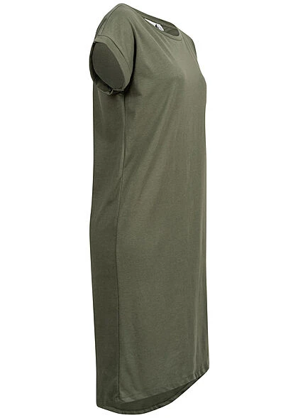 VILA Damen NOOS Midi Kleid Kurzarm Und Rundhals Four Leaf Clover Grün 4 VILA Damen NOOS Midi Kleid Kurzarm Und Rundhals Four Leaf Clover Grün – Bild 2