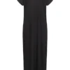 Aware By Vero Moda Damen Longform Viskose Kleid A-Linie Schwarz -Diven Art Verkäufe 22020750