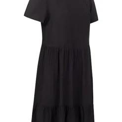 VILA Damen NOOS Volant Kleid Kurzarm Und Rundhals Schwarz -Diven Art Verkäufe 22030006 1