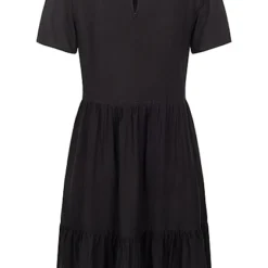 VILA Damen NOOS Volant Kleid Kurzarm Und Rundhals Schwarz -Diven Art Verkäufe 22030006 2