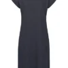 VILA Damen NOOS Midi Kleid Kurzarm Und Rundhals Total Eclipse Dunkel Blau -Diven Art Verkäufe 22030029