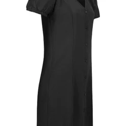 ONLY Damen Kleid Tailliert Mit Kurzen Pufferärmeln Und Knopfleiste Schwarz -Diven Art Verkäufe 22030275 1