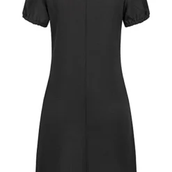 ONLY Damen Kleid Tailliert Mit Kurzen Pufferärmeln Und Knopfleiste Schwarz -Diven Art Verkäufe 22030275 2