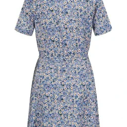 JACQUELINE DE YONG JDY By ONLY Damen Kleid Viskose Blusenkleid Mit V-Neck AOP Blau Multicolor -Diven Art Verkäufe 22030291 2