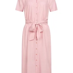 JACQUELINE DE YONG JDY By ONLY Damen Midi Hemdblusen Kleid Inkl. Bindegürtel Bleached Mauve