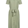 JACQUELINE DE YONG JDY By ONLY Damen Midi Hemdblusen Kleid Inkl. Bindegürtel Sea Spray Grün -Diven Art Verkäufe 22030327