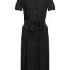 JACQUELINE DE YONG JDY By ONLY Damen Midi Hemdblusen Kleid Inkl. Bindegürtel Schwarz -Diven Art Verkäufe 22030332