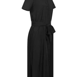 JACQUELINE DE YONG JDY By ONLY Damen Midi Hemdblusen Kleid Inkl. Bindegürtel Schwarz -Diven Art Verkäufe 22030332 1