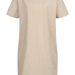 Vero Moda Damen NOOS Oversized T-Shirt Kleid Silver Lining Beige