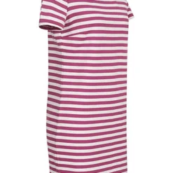 VILA Damen NOOS Kleid Kurzarm Und Zipper Hinten Streifen Mangenta Haze Pink -Diven Art Verkäufe 22030704 1