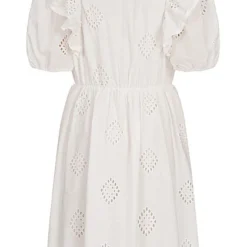 ONLY Damen 1/2 Arm Rüschen Kleid Mit Lochmuster V-Neck Cloud Dancer Weiss 7 ONLY Damen 1/2 Arm Rüschen Kleid Mit Lochmuster V-Neck Cloud Dancer Weiss -Diven Art Verkäufe 22030928 2