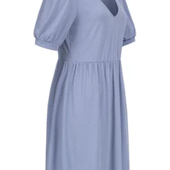 VILA Damen 1/2 Arm V-Neck Struktur Kleid English Manor Blau 6 VILA Damen 1/2 Arm V-Neck Struktur Kleid English Manor Blau -Diven Art Verkäufe 22031047 1