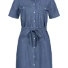JACQUELINE DE YONG JDY By ONLY Damen NOOS Kleid Knopfleiste Und Bindegürtel 2 Pockets Medium Blau Denim -Diven Art Verkäufe 22040020